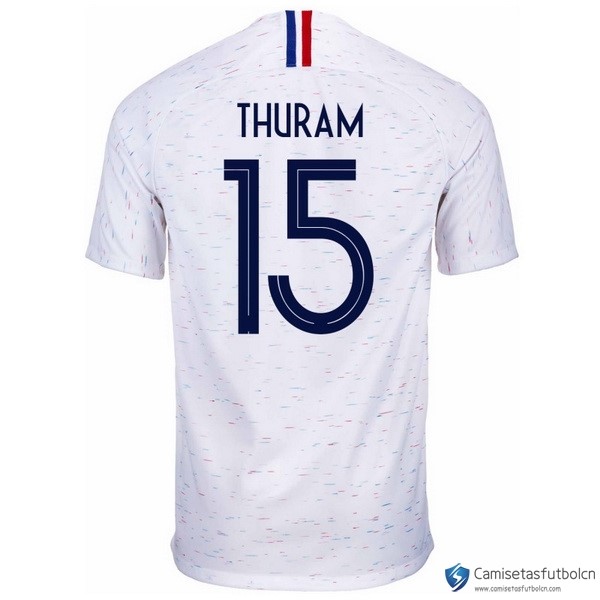 Camiseta Seleccion Francia Segunda equipo Thuram 2018 Blanco